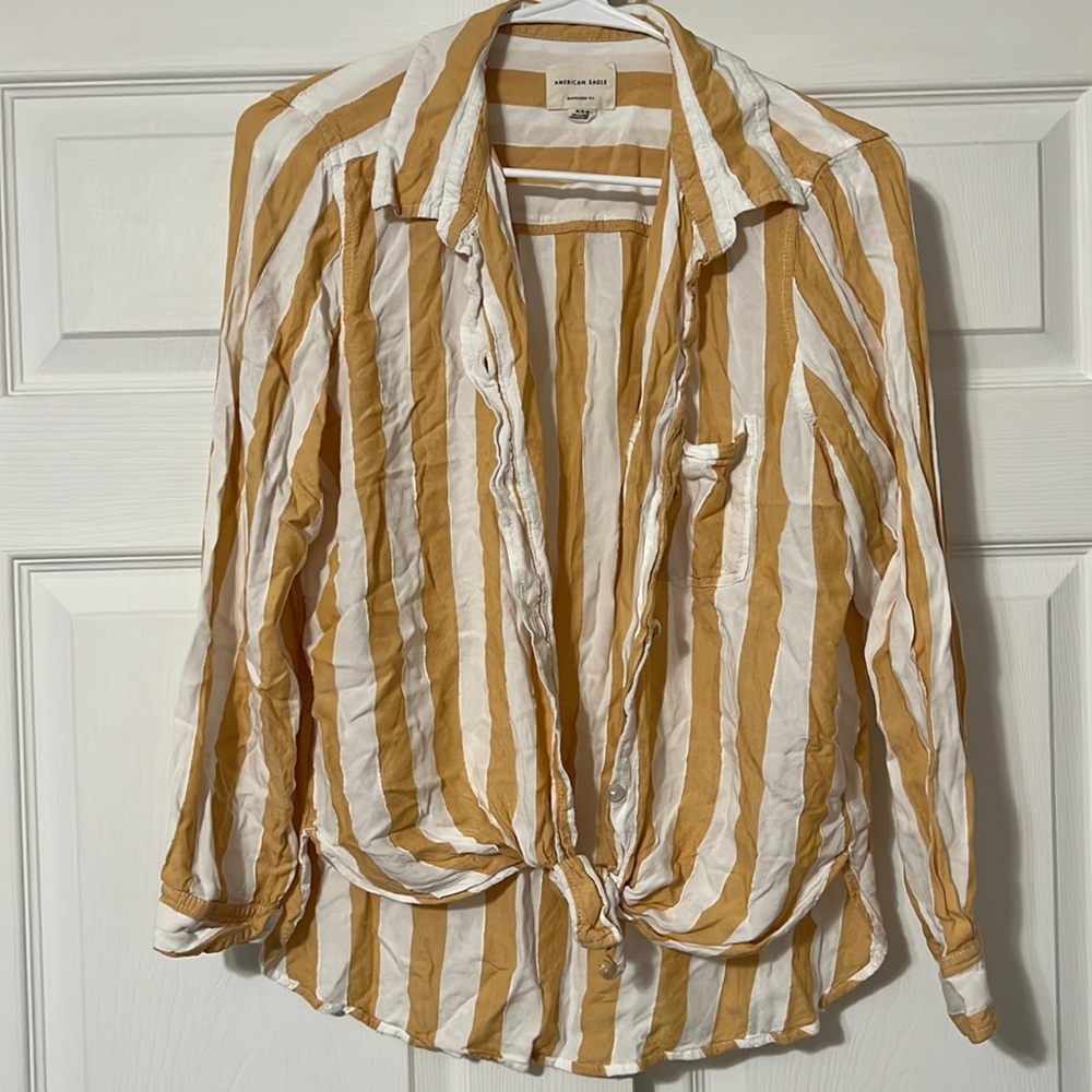 Women's Striped Button Up